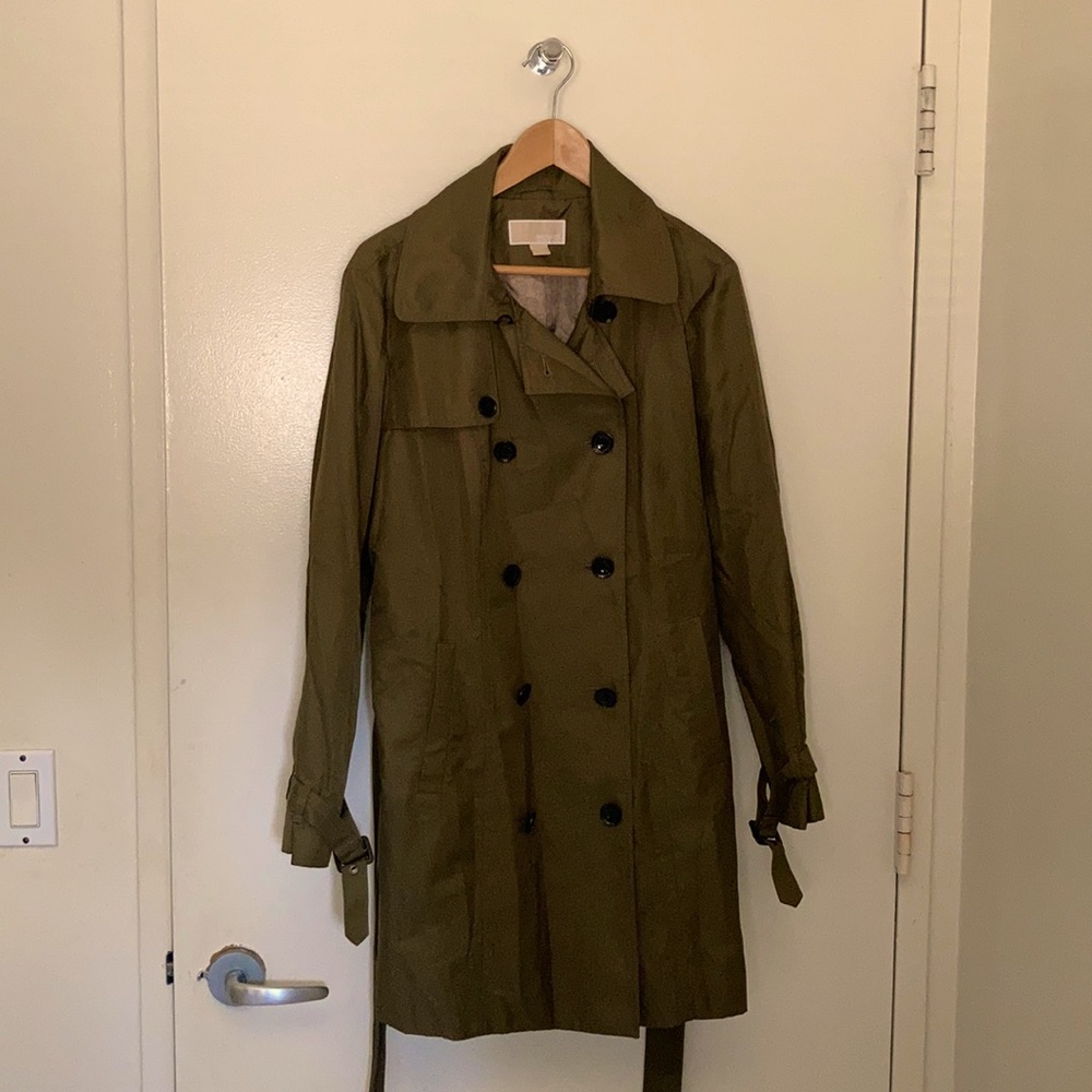 Michael - Michael Kors Olive Green Trenchcoat